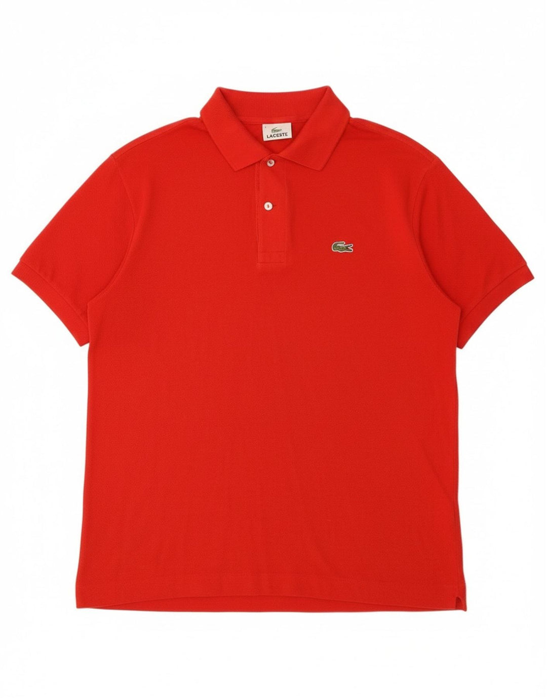 Lacoste Herren-Poloshirt, Größe 4, mittelrote Baumwolle
