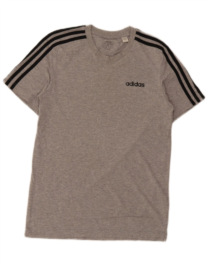 Adidas Herren T-Shirt Top Small Grau Baumwolle