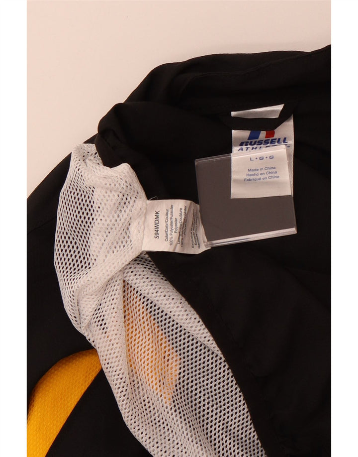 Russell Athletic Herren-Trainingsanzugoberteil, UK-Größe 40, Größe L, Schwarz, Polyester