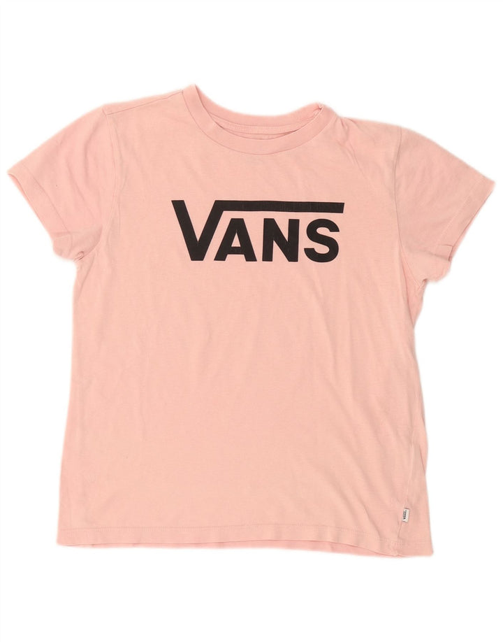 VANS Damen Grafik-T-Shirt-Oberteil UK 12 Mittelrosa
