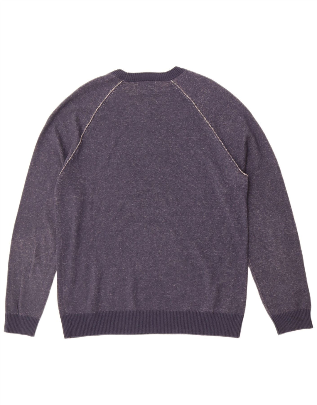White Stuff Herren-Pullover mit Rundhalsausschnitt, groß, marineblaue Baumwolle
