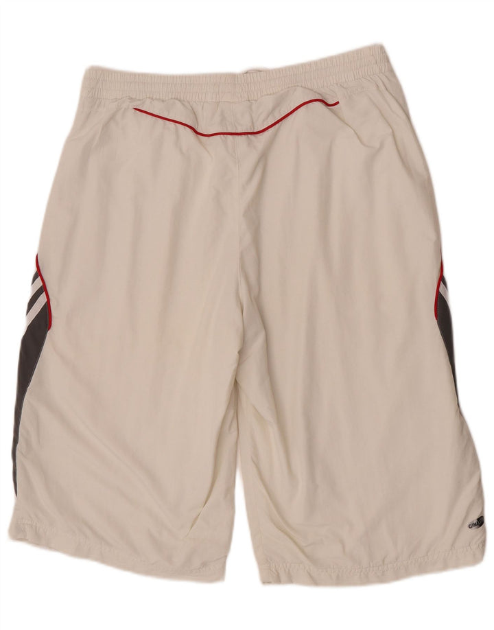 Adidas Herren Climalite Sportshorts, groß, weißes Farbblock-Polyester