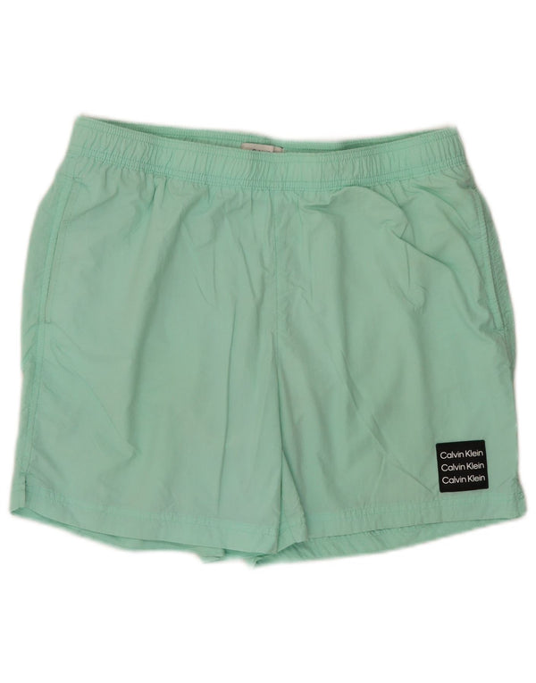 Calvin Klein Herren-Badeshorts, groß, grün, Polyamid