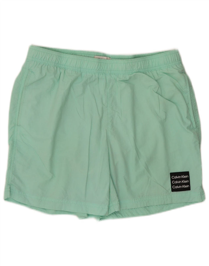 Calvin Klein Herren-Badeshorts, groß, grün, Polyamid