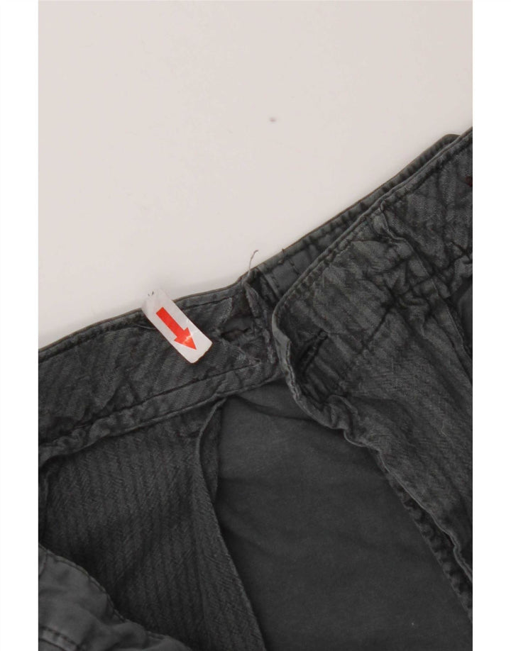 Marks & Spencer Damen Chinoshorts W36 Large Graue Baumwolle