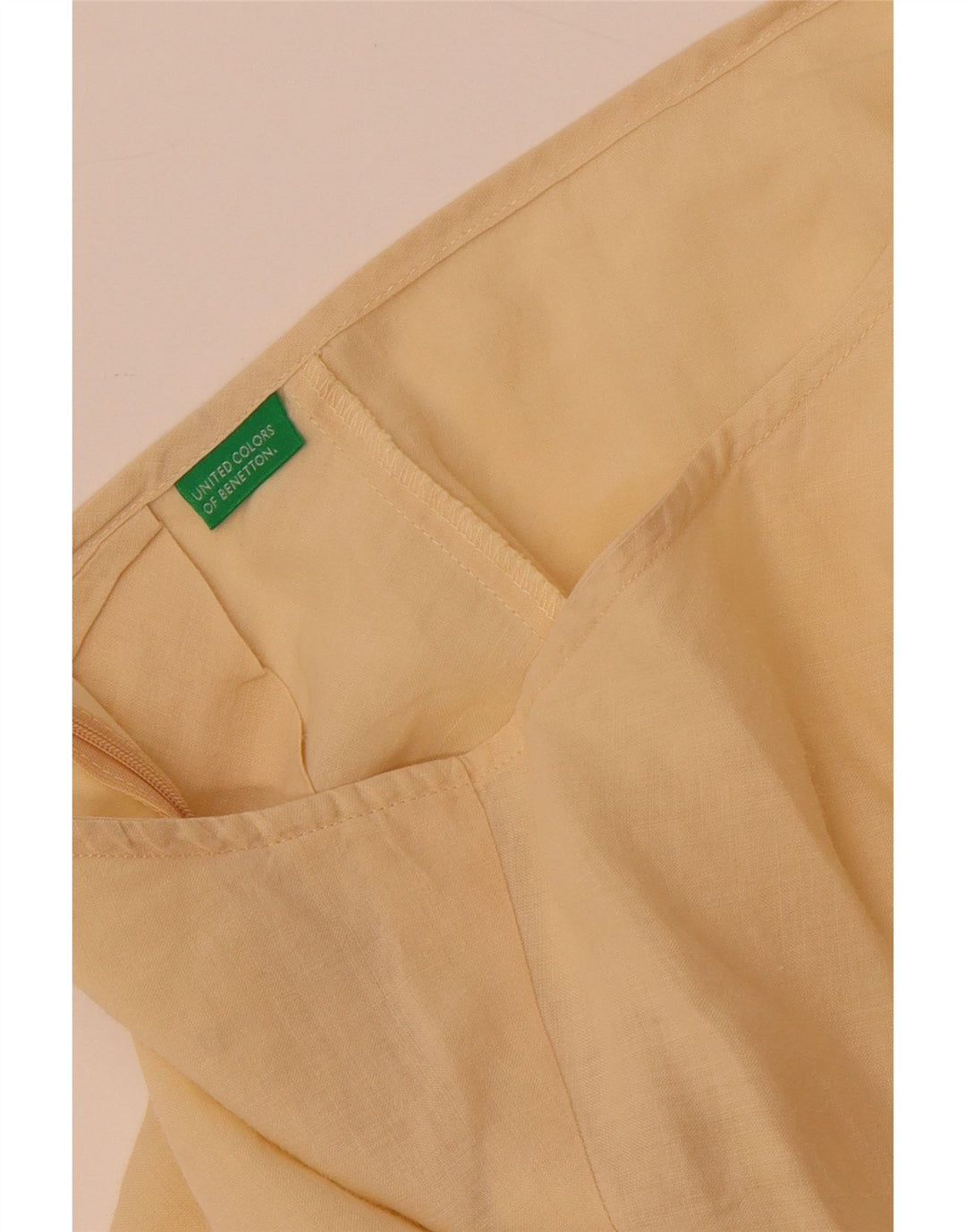 Benetton Damen A-Linien-Rock W28 Mittelgelb