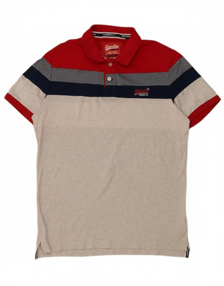 Superdry Herren-Poloshirt XL, mehrfarbig, Colourblock-Baumwolle