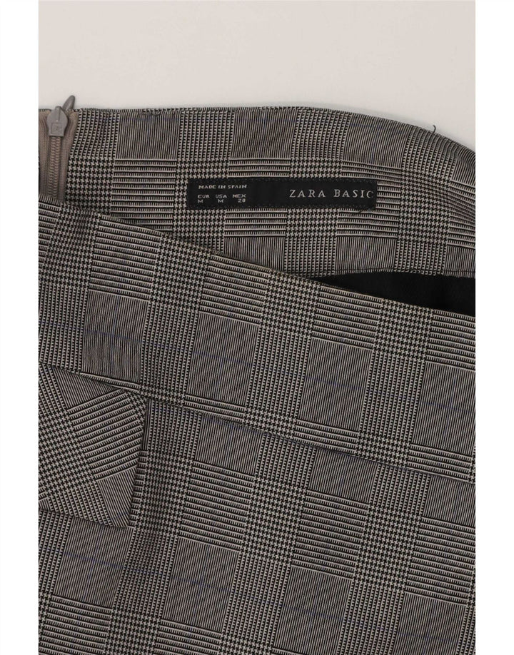 Zara Damen Midi-Bleistiftrock Medium W30 Grau kariert