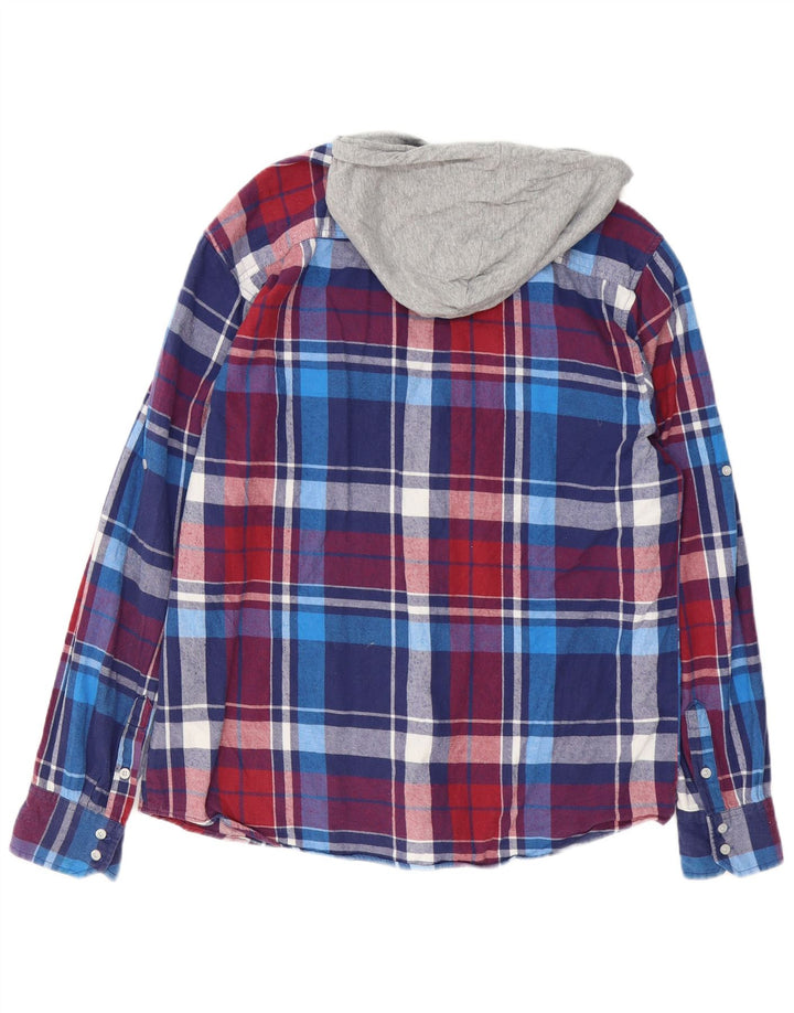 Quiksilver Herren-Flanellhemd mit Kapuze, groß, mehrfarbig kariert