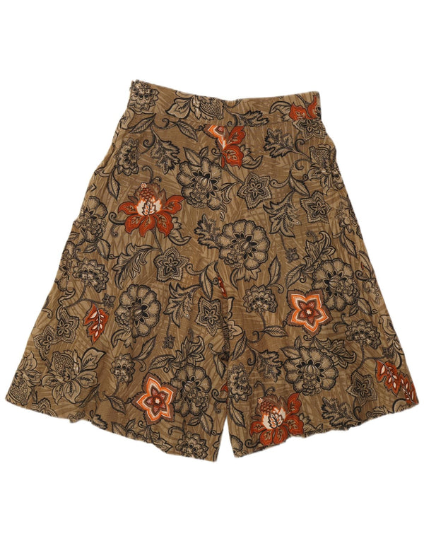 Vintage Womens Cullotes Bermuda Shorts IT 48 XL W32  Khaki Floral