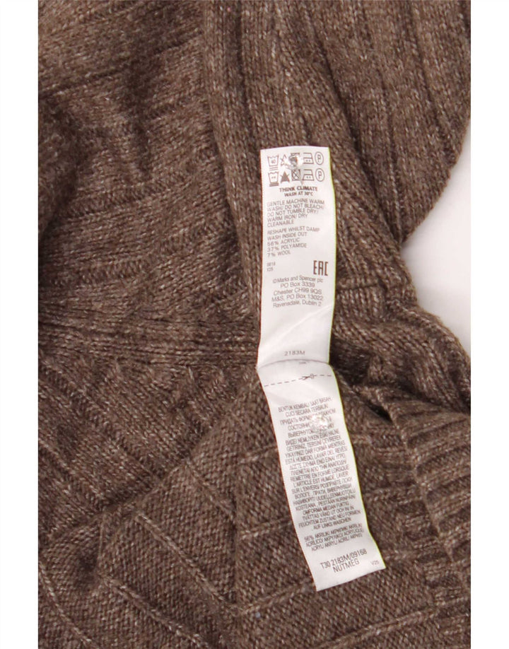 Marks & Spencer Herren Rollkragenpullover Pullover 2XL Braun Acryl