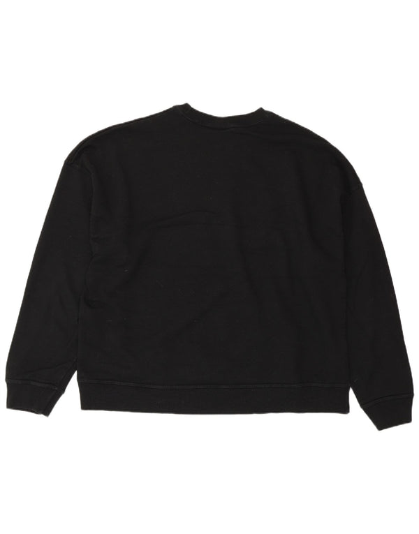 CHAMPION Womens Graphic Oversized Sweatshirt Pullover UK 18 XL Schwarz