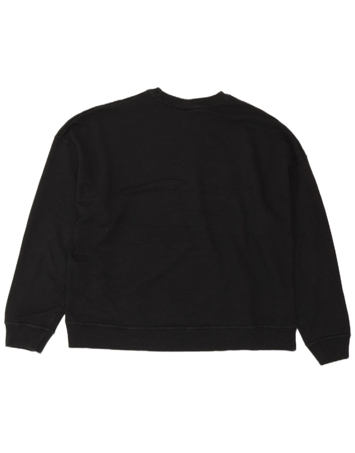 CHAMPION Womens Graphic Oversized Sweatshirt Pullover UK 18 XL Schwarz