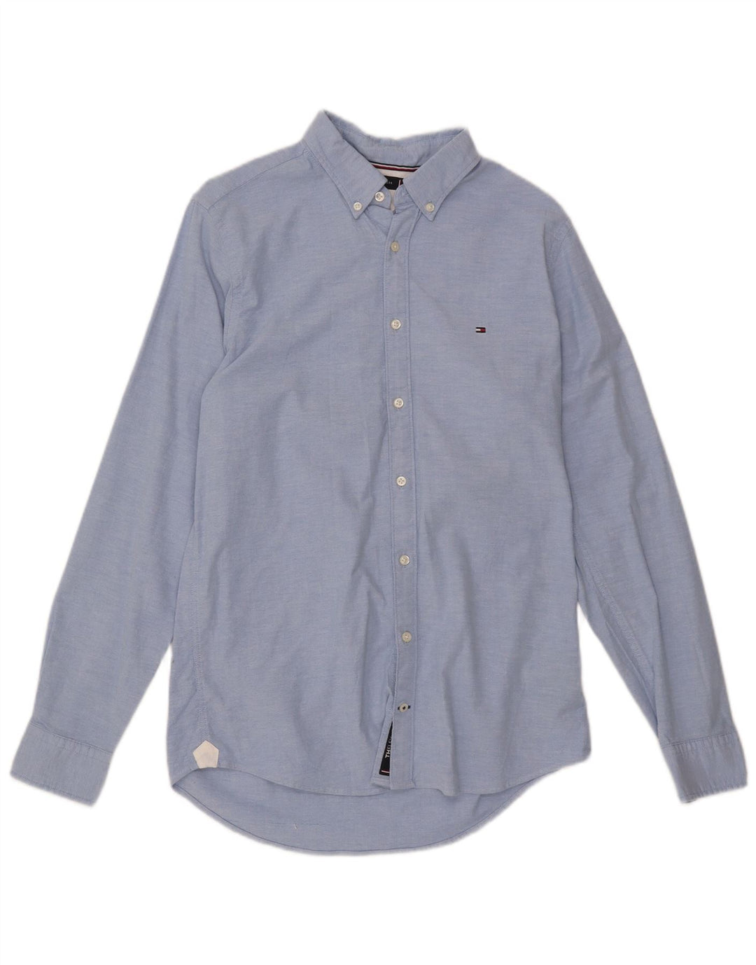 TOMMY HILFIGER Herren Slim Fit Hemd mittelblaue Baumwolle