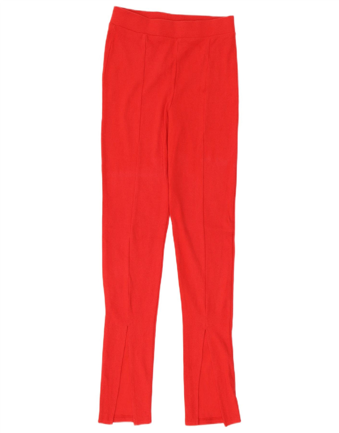 Zara Damen Leggings UK 12 Mittelrote Baumwolle