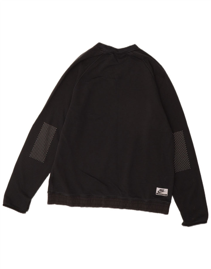 NIKE Herren-Sweatshirt, Pullover, groß, schwarz gestreift, Baumwolle