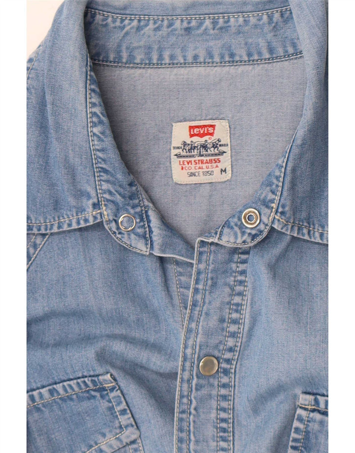 Levi's Herren Kurzarm-Jeanshemd Mittelblau