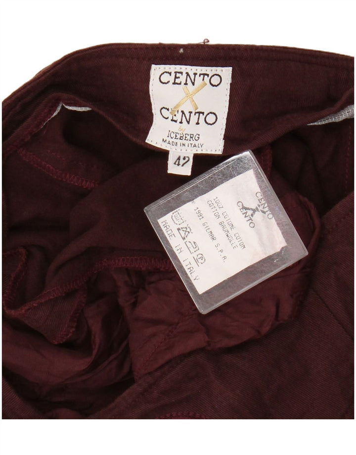 Iceberg Damen Cento / Cento A-Linienrock IT 42 Medium W26 Burgunderrot
