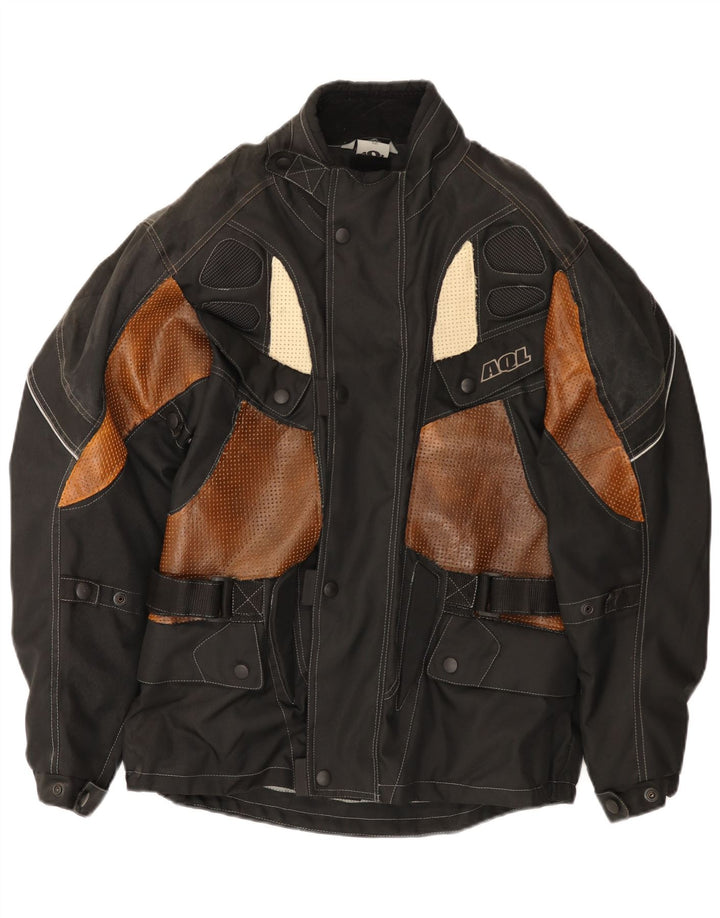 Vintage Herren Motorstyle Racer Jacke UK 38 Medium Black Colourblock