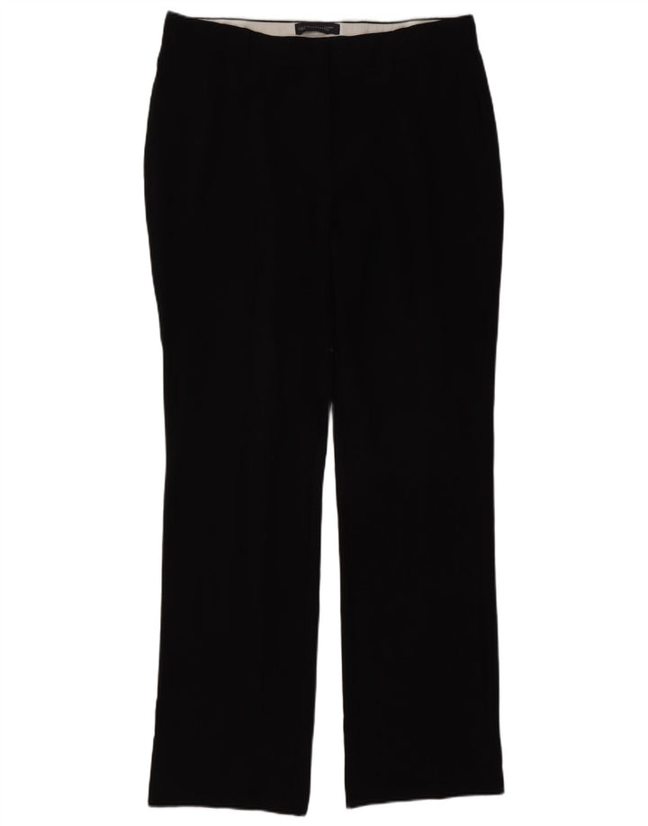 Marks & Spencer Damen gerade Anzughose UK 14 Medium W34 L34 Schwarz