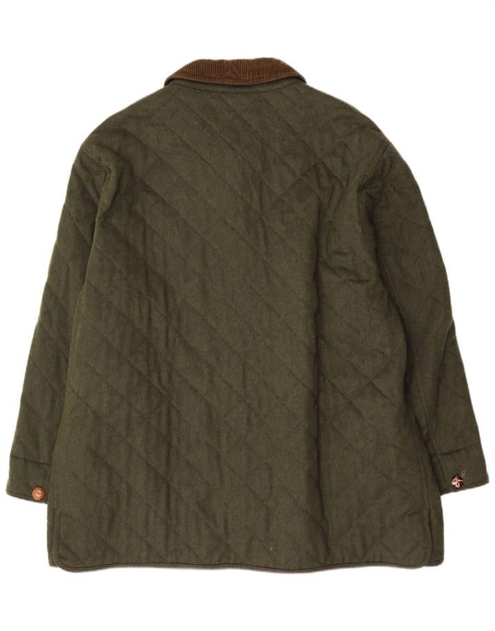 Porto Di Panama Herren Steppjacke UK 44 2XL Grüne Wolle