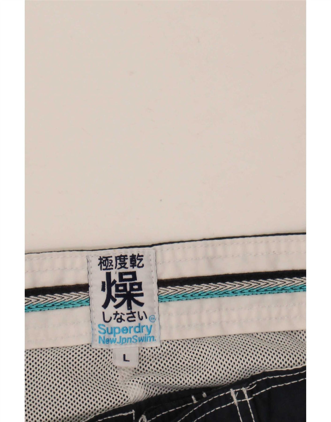 Superdry Herren Badeshorts mit Grafik, Größe L, Marineblau