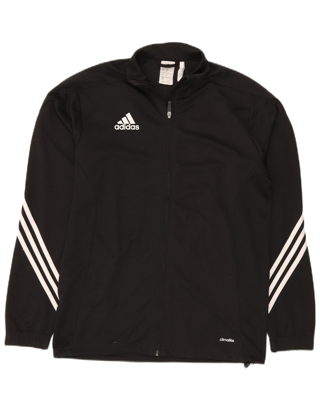 ADIDAS Herren Climalite Trainingsanzug Top Jacke Mittelschwarzes Polyester