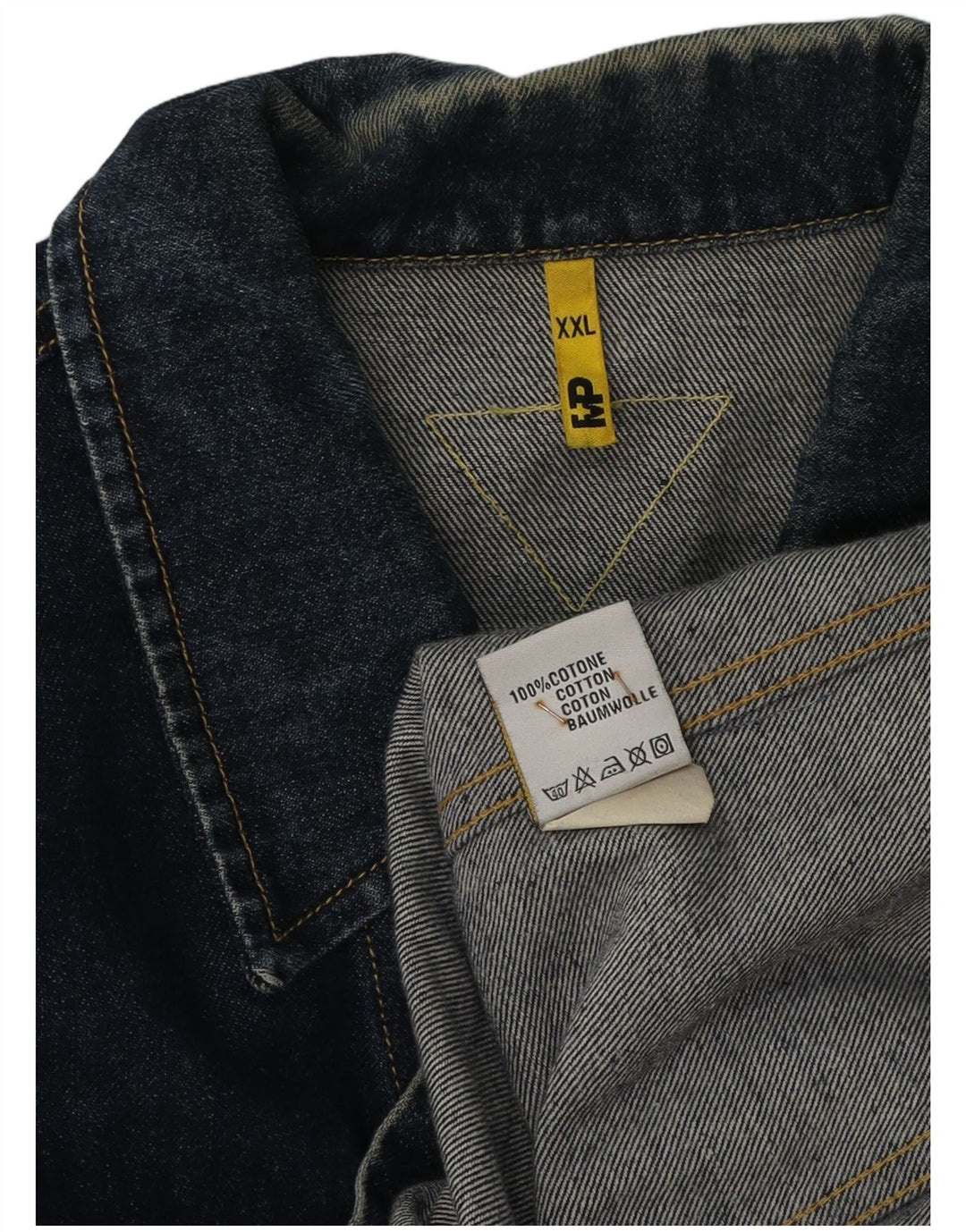 Meltin' Pot Herren Jeansjacke UK 44 2XL Blaue Baumwolle