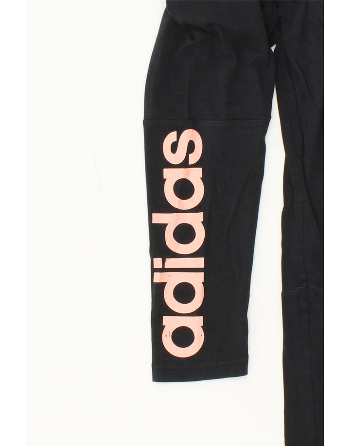 ADIDAS Womens Graphic Leggings UK 4 XS  Black Vintage Adidas and Second-Hand Adidas from Messina Hembry 