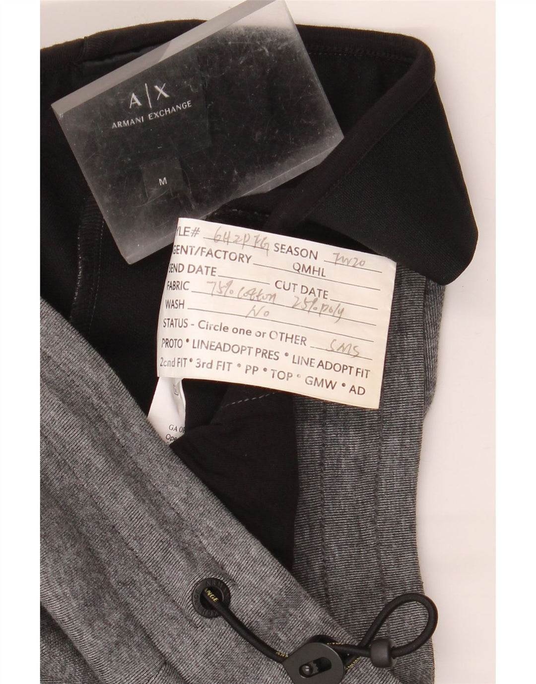 Armani Exchange Herren-Trainingshose aus mittelgrauer Baumwolle