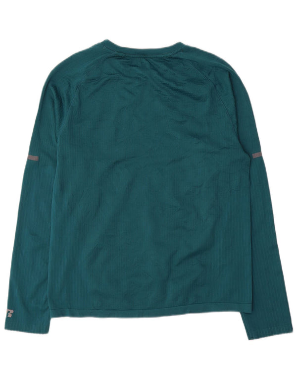 Russell Athletic Boys Dri-Power Top Langarm 14-15 Jahre XL Grünes Nylon