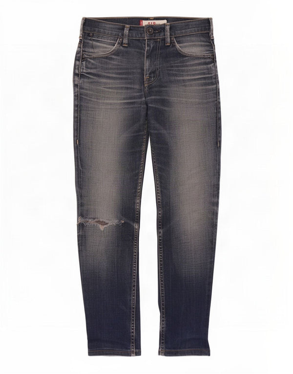 Levi's Damen 519 Distressed Slim Jeans W28 L28 Blau