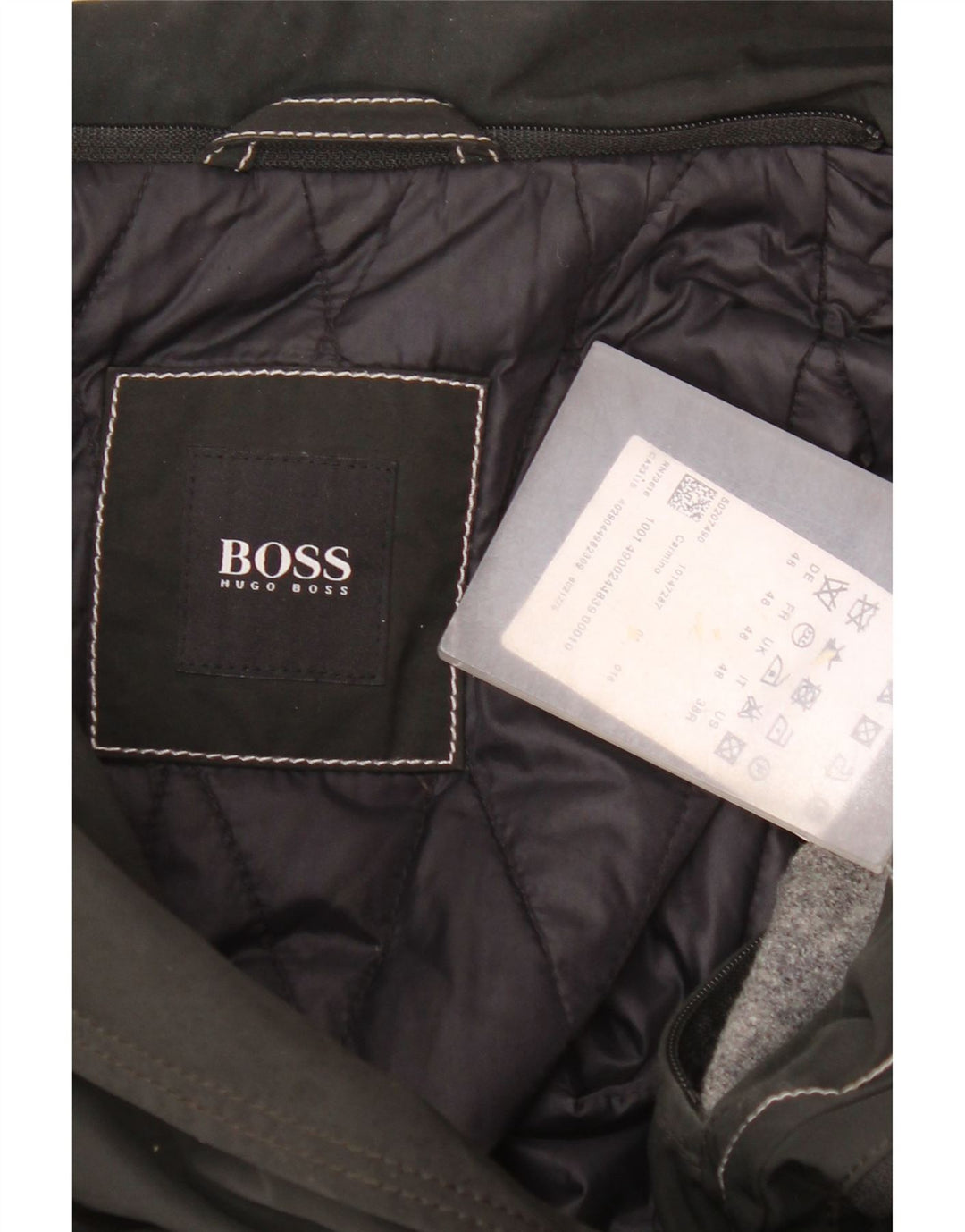 Hugo Boss Herren Utility-Jacke EU 48 Mittelschwarzes Polyester