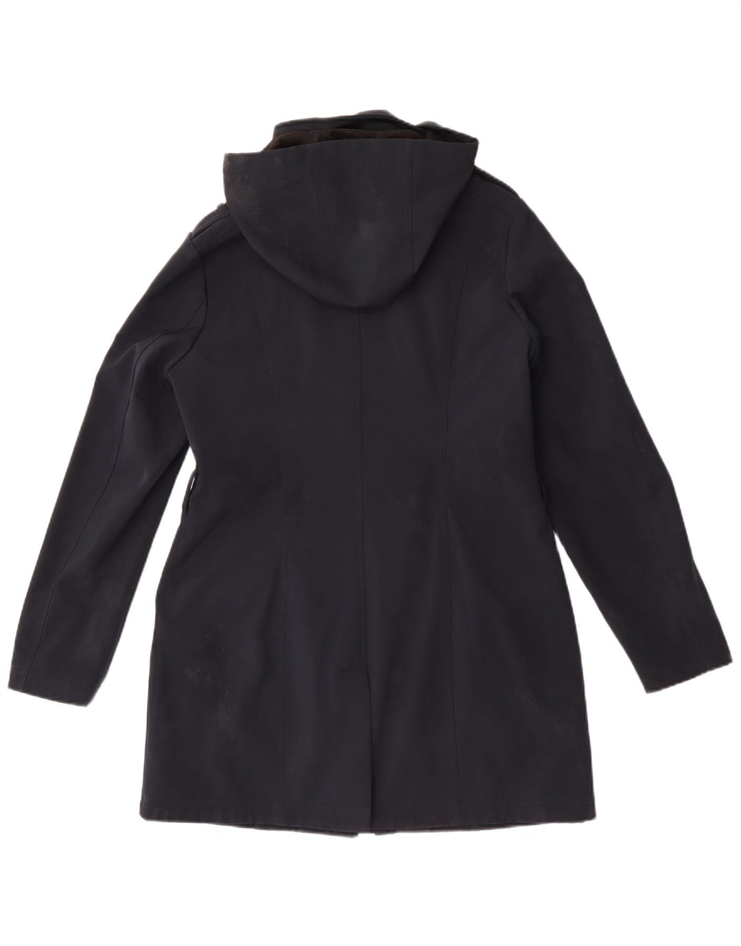 Michael Kors Damen-Militärmantel mit Kapuze, UK 14, mittleres Marineblau