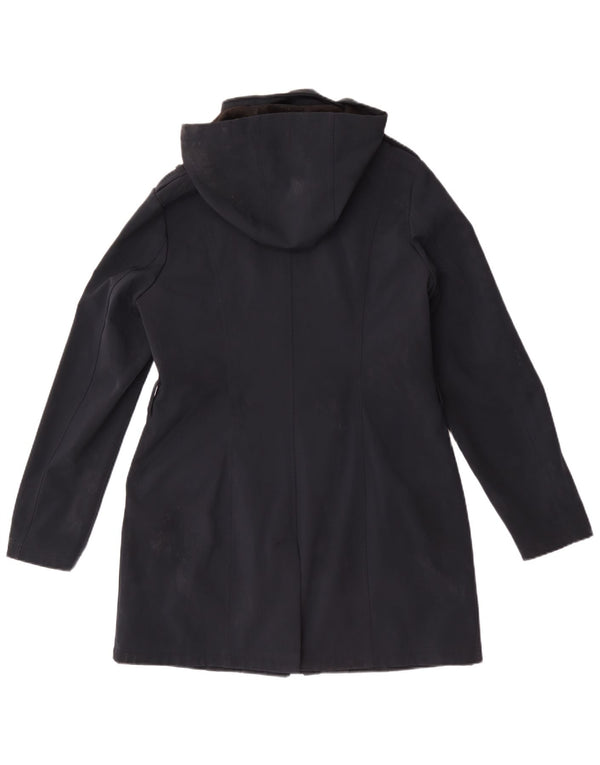 Michael Kors Damen-Militärmantel mit Kapuze, UK 14, mittleres Marineblau