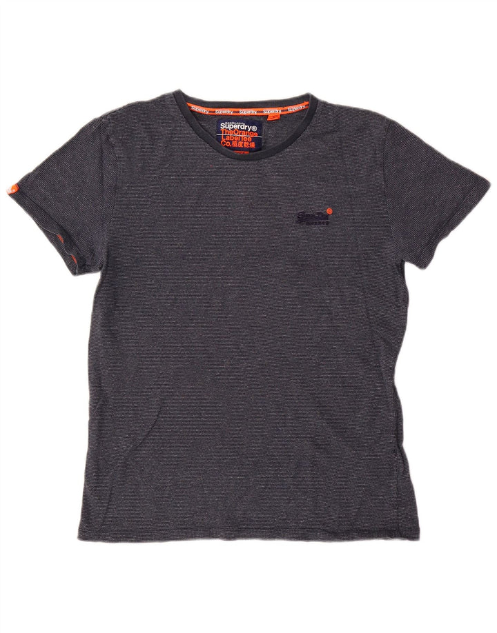 Superdry Herren T-Shirt Top Large Marineblau Baumwolle