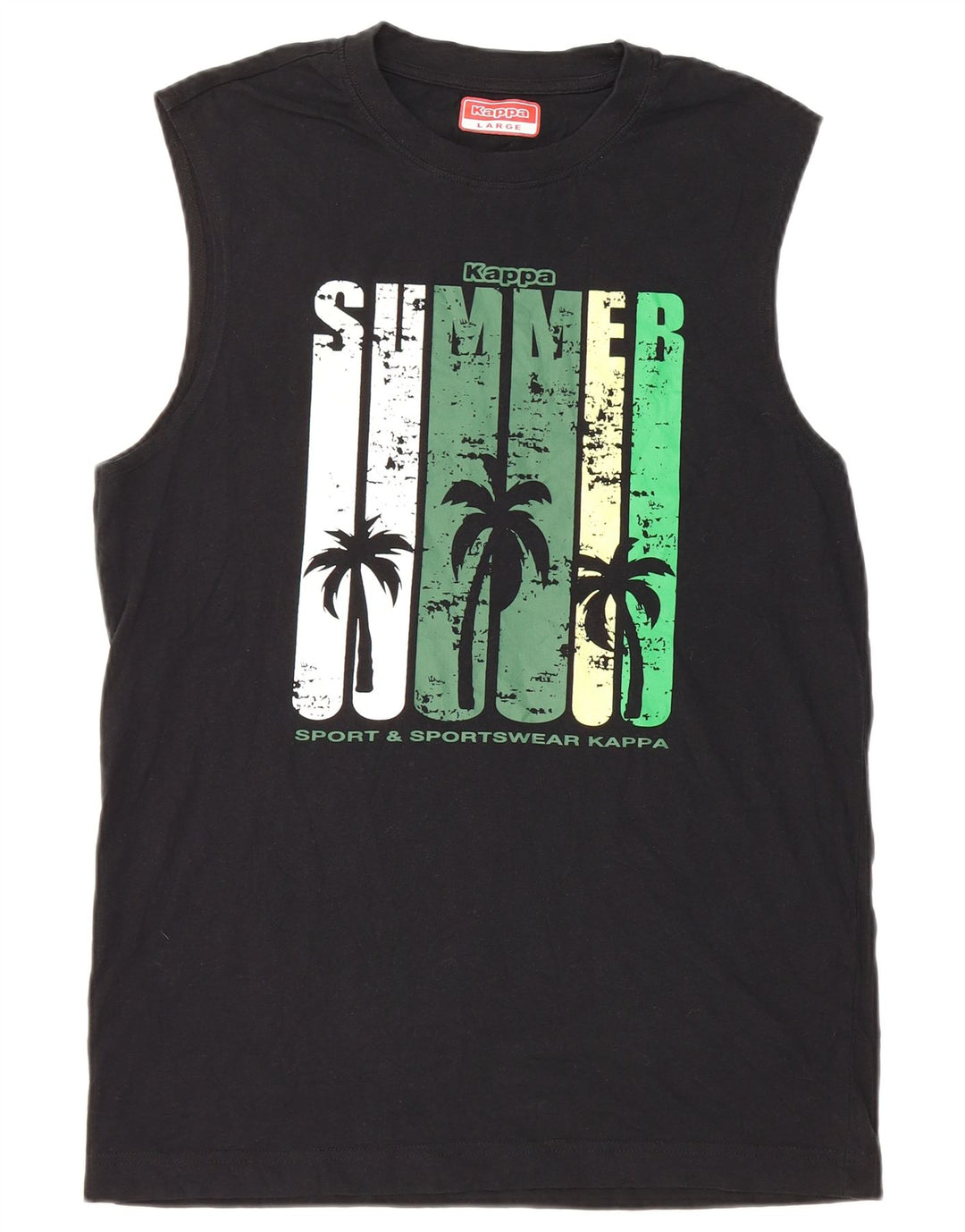 Kappa Herren Graphic Vest Top Large Schwarz