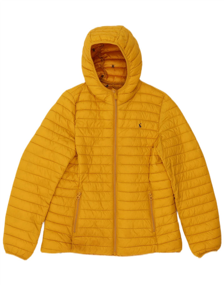 Joules Wattierte Damenjacke mit Kapuze, UK 14, Mittelgelb, Polyamid