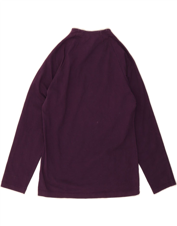 REEBOK Womens Top Long Sleeve UK 10 Small Maroon Cotton Vintage Reebok and Second-Hand Reebok from Messina Hembry 