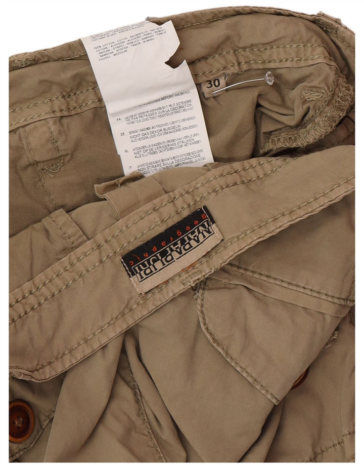 Napapijri Herren Cargo-Shorts W30 Medium Khaki Baumwolle