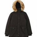 Superdry Damen-Parka mit Kapuze, UK 12, Mittelschwarzes Nylon