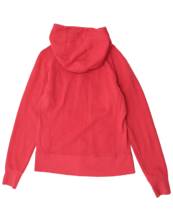 Lululemon Damen-Kapuzenpullover mit Reißverschluss, US 12, große rote Baumwolle