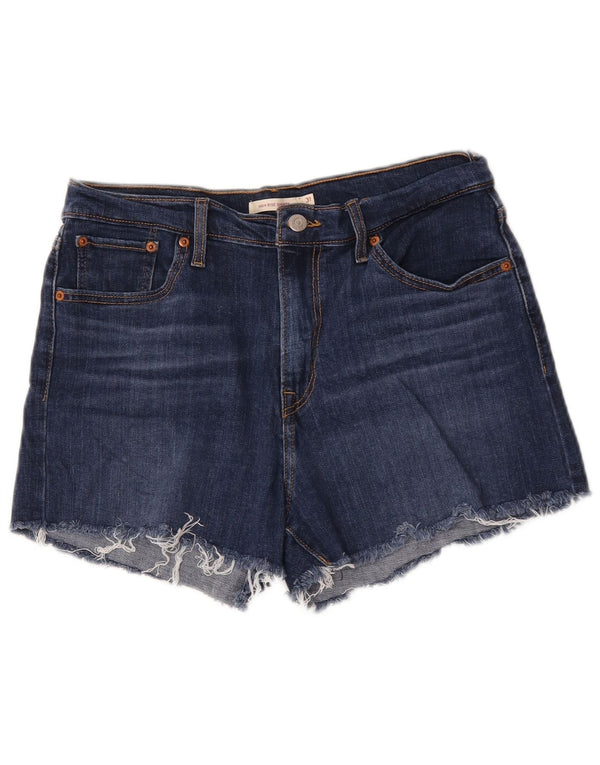 Levi's Damen-Jeansshorts mit hohem Bund, W31, mittelblaue Baumwolle