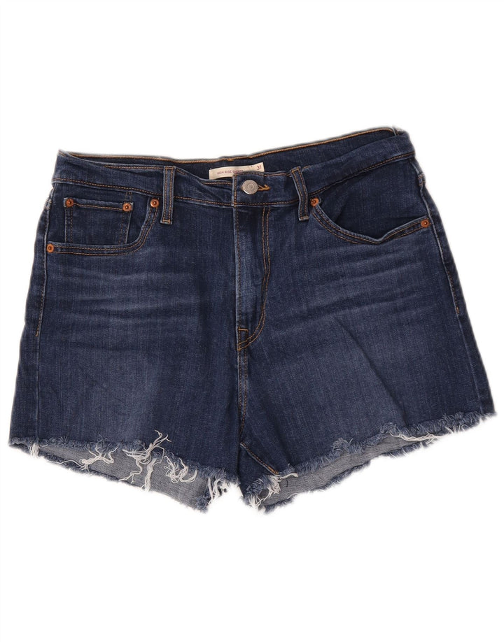 Levi's Damen-Jeansshorts mit hohem Bund, W31, mittelblaue Baumwolle