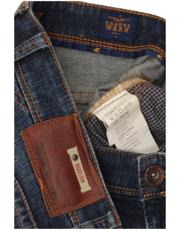 Camel Active Herren Hudson Straight Jeans W34 L30 Marineblaue Baumwolle