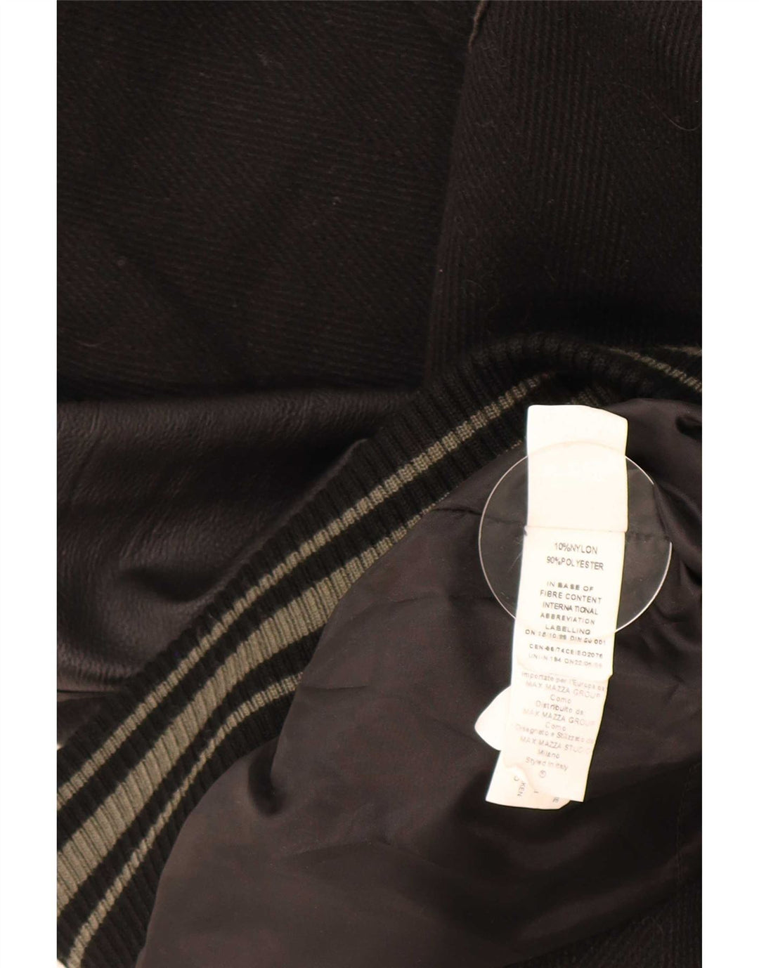 Vintage Herren Varsity Jacke UK 42 XL Schwarz Nylon