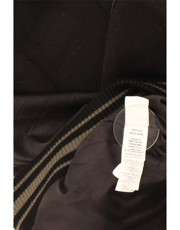 Vintage Herren Varsity Jacke UK 42 XL Schwarz Nylon