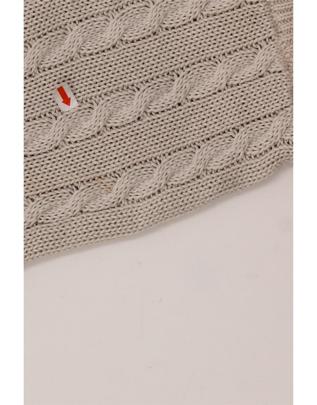 VINTAGE Damen-Pullover mit Rundhalsausschnitt, UK 14, mittelgraue Fair-Isle-Baumwolle