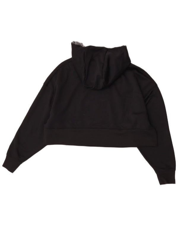 Nike Damen Dri Fit Graphic Übergroßer Kapuzenpullover UK 14 Medium Schwarz