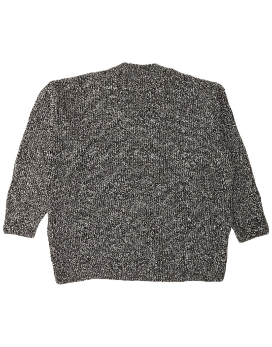 Marks & Spencer Herren-Pullover mit Rundhalsausschnitt, groß, grau geflecktes Acryl